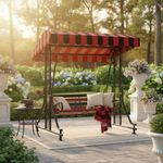 Kaushalendra Outdoor Swing for Adults - 3 Seater Jhula with Stand and Canopy Roof, Suitable for Garden or Terrace Use, 350 kg Capacity, Metal (60, 72, 84 inch)