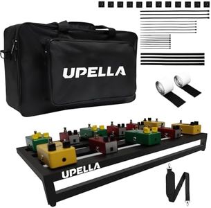UPELLA Guitar Pedal Board Aluminum Guitar Effect Pedal Board 22'' x 12.5'' Guitar Effects Pedalboard Accessories with Carrying Bag