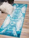 Unique Loom Sofia Collection Traditional Vintage Turquoise Runner Rug (3' x 16')
