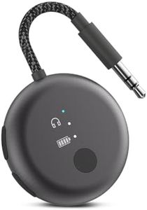 Avantree SoundJet R1 – Airplane Bluetooth Adapter for Headphones & AirPods Travel Flight, aptX Adaptive, 20H Battery, Wireless Audio Transmitter with Qualcomm Chipset - Metallic Black