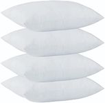 Guvar 18 x18 Pillow Inserts Set of 4 Down Alternative,Soft Pillows,Decorative Pillows for Couch,Throw Square Pillows Sofa,Sham Stuffer,Soft and Light Like Clouds(White)