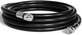 THE CIMPLE CO 6' Feet, Black RG6 Coaxial Cable with Weather Proof Connectors, F81 / RF, Digital Coax - AV, Cable TV, Antenna, and Satellite, CL2 Rated, 6 Foot