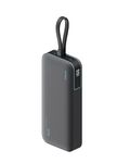 CUKTECH CP24 20,000mAh Power Bank with Built-in USB-C Cable, 40W PD Fast Charging Portable Charger, 3-Port Battery Pack for iPhone 17/16, Samsung S26/S25, iPad Pro, MacBook Air
