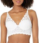 Maidenform Women's Casual Comfort Halter Bralette Bra, White, 36B