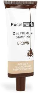 ExcelMark Self Inking Stamp Refill Ink - 2 oz. - Brown Ink