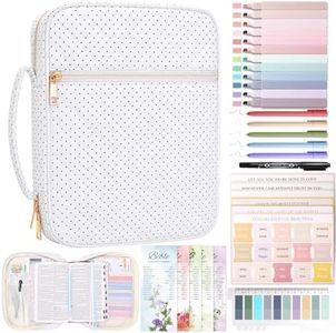 XKDOUS 30 Pcs Bible Cover for Women Quilted Bible Bag w/Handle, Tabs, Study Supplies Bible Journaling Kit Portable Book Carrying Case Christian Gifts for Mother Lady