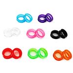 16Pcs Soft Silicone Scissors Finger Rings Silicone Pet Shears Ring Shear Grips Inserts Finger Protector Soft Silicone Accessories (Red/Blue/Purple/Orange/Black/Pink/Transparant/Green)