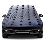 FABTEC Dog Protection Car Cover with Spikes (13ftX55Inch) 100% Protection from Dogs, Pets and Animals Dustproof Car Body Cover for Car Bonnet and Roof Attach Compatible with All Cars (Full 13ft 1PC)