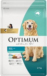 OPTIMUM Senior 7+ Dry Dog Food with Chicken, Vegetables & Rice 2.7kg Bag, 4 Pack