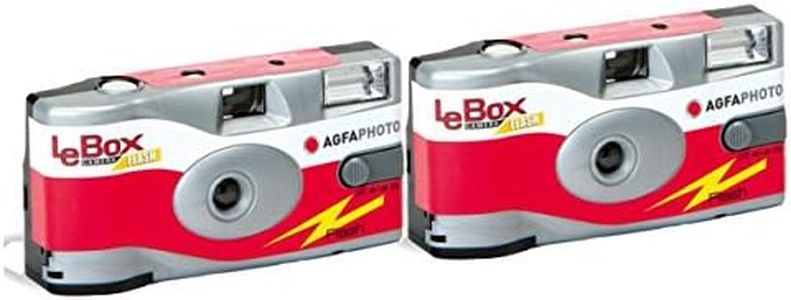 Agfa Photo LeBox 400 27 Flash Lot de 2 Appareils Photo jetables 35 mm Noir