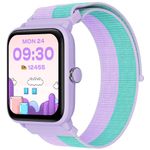 BIGGERFIVE Kids Fitness Tracker Watch, Pedometer, Heart Rate, 5ATM Waterproof, Sleep Monitor, Alarm Clock, Calorie Step Counter, Puzzle Games, 1.5" Smart Watch for Girls Ages 3-14, Nylon