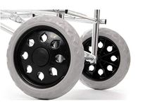 EverBest Rubber Replaceable Pair of Wheels for Shopping Trolley Bags, Creamy White