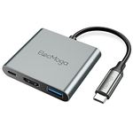 USB C to HDMI Adapter, ElecMoga 3-IN-1 HDMI to USB C Digital Multiport Aapter USB Hub C Converter to HDMI 4K with USB 3.0 Port and Type C PD Charging Port for iPad Chromebook Dell XPS Surface Samsung