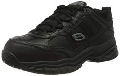 Skechers Men's Soft Stride Grinnel M Industrial Shoe, Black Leather/Black Mesh, 8.5 UK