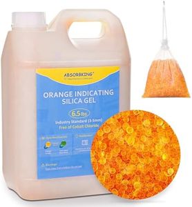 Desiccant Beads – 6.5 LBS Silica Beads with Orange Indicating Silica Gel, Premium Silica Gel Beads 3-5mm Industry Standard, Rechargeable Desiccant Used for 3D Filament, Electronic Tool, Safe