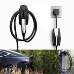 Seven Sparta Charging Cable Holder with Chassis Bracket Compatible with Tesla Model 3 Model Y Model X Model S Charger Cable Organizer Car Accessories Wall Connector (Black)