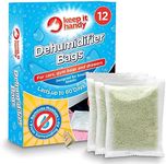 12pk Dehumidifier Bags , Moisture Absorbers for Home, Drawers, Wardrobe Dehumidifier Bags, Car Moisture Absorber , Damp Absorber Dehumidifier Disposable Dehumidifier Interior Dehumidifiers Disposable