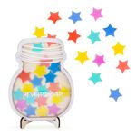 iSuperb Star Reward Jar for Kids, Star Responsibility Chores Chart Behavior Management Classroom Tools (A)