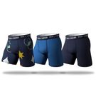 Pair of Thieves Super Fit Men’s Long Boxer Briefs, 2 & 3 Pack Underwear, AMZ Exclusive, Bright Side, Large