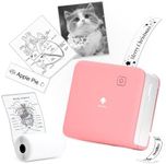 Phomemo Sticker Printer- Print Pods M02 Pro 300dpi Mini Printer Pocket Phone Printer Mini Photo Printer Thermal Printer for Study Notes, Organization, Art Creation, Gift, Pink