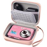 Boobowl Digital Camera Case Compatible with Nsoela/for CAMKORY/for STUOGYUM/for Zostuic/for VAHOIALD/for Kodak Pixpro Vlogging Camera, Portable Mini Camera Box for Kids, Beginners-Rose Gold