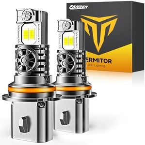 Termitor Latest Upgraded 9007 HB5 Light Bulb high/low beam, 33000LM 800% Super Bright, 60000+ Hours Service Life, 6500K Cool White, 1:1 Halogen Replacement Exterior Light Bulbs, Plug N Play, Pack of 2