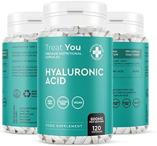 Hyaluronic Acid 600mg (1000KDA) Vegan Capsules - 4 Month Supply- 120 Count - High Strength & Easy to Swallow