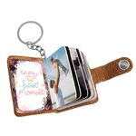 Flashing Click “Heirloom Leather Photo Album keychain - Personalized & Intimate | Perfect for Family, Anniversaries & Valentine’s Day | with 24 photo’s