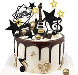 24PCS Guitar Cake Toppers Music Not