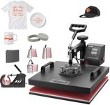 VEVOR Heat Press Machine 8 in 1 Combo Heat Press 15x15 Inch Heat Transfer Machine 360-Degree Swing Away Digital Tshirt Press Multifunction Heat Transfer Sublimation for T Shirts Mugs Hats Plates Caps