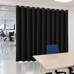 Room Divider Curtain Black Privacy 