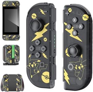 EYZPWE Replacement Switch Controllers, Wireless Controller for Switch/Lite/OLED with Double Vibration/Wake-Up/Screenshot/Motion