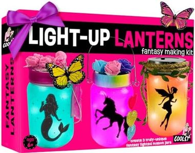 Light-up Unicorn Fairy & Mermaid Lanterns Craft Kit – Christmas Gifts for 8 9 10 11 12 Year Old Girls - Creative Art Girl Toys 8-10 Years Old and Up - Craft Kits for Girls Ages 8-12 - Tween Gift Ideas