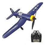 Top Race Remote Control Plane - Ready To Fly with Range Over 91 Meters - 4 Channel War Plane F4U Corsair With Propeller Saver - Stunt Flying RC Plane for Adults and Kids