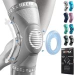 NEENCA Professional Knee Brace, Compression Knee Sleeve with Patella Gel Pad & Side Stabilizers, Medical Knee Pad for Running, Workout, Arthritis, Joint Recovery - Single (Gray, S)