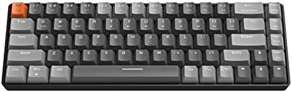 Magic-Refiner 60% Wireless Mechanical Keyboard, Bluetooth 5.0/2.4GHz with Dual Mode 2-in-1 Receiver, Compact 68-Key Hot Swappable Ergonomic Gaming Keyboard, Clicky Blue Switch for PC Mac Smartphone