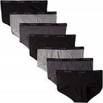 Hanes Ultimate Men's 7-Pack FreshIQ Full-Cut Briefs - Colors May Vary, Black/Grey, Medium