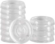 SoftTouch 1 3/8" Round Furniture Caster Cups for Carpet or Durable Hard Floors, 12 Pack, Clear, 12 Count (Pack of 1)