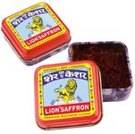 LION BRAND SAFFRON, 2g Original Kashmir Saffron/Kesar/Azafran (Certified Grade A+) for Biryani, Rice, Tea, Cooking, Kesar Tilak, Beauty and Improved Health | Kashmiri Kesar Saffron 2g (2 gram)