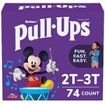 Pull-Ups Boys Potty Training Underwear, Easy Open Training Pants 2T-3T, Learning Designs for Toddlers, 74 ct, Giga Pack