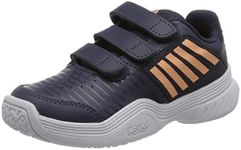 K-Swiss Court Express Omni Tennis Shoe, Graystone Peach Nectar White, 12 UK Child