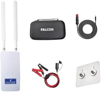 Falcon Mobile WiFi Router 4G Combo Deluxe WiFi LTE Antenna with 150Mbps and Accessory Package for Mobile Internet in Caravans, Motorhomes, Vans, Cars, Internet Hotspot WiFi Router without SIM Card