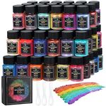 Smalltongue Mica Powder for Epoxy Resin, 72 Colors, 0.35 oz(10g) Bottles Mica Glitter Powder, Mica Pigment Powder for Lip Gloss, Soap Making, Bath Bomb, Art Crafts, Resin Dye, Nails