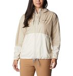 Columbia Women's Flash Forward Windbreaker, Ancient Fossil/Chalk, 1X Plus