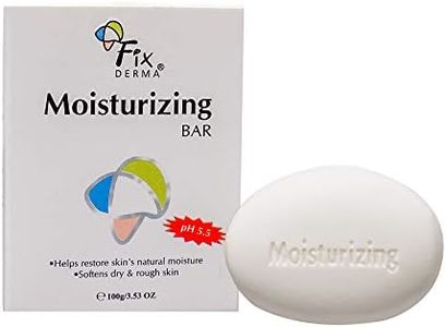 Fixderma Moisturizing bar, Soap for dry skin and rough skin, Hydrating cleanser bar, Soap free body and facial cleanser, Eczema bar, Dry body bar, Atopic Dermatitis bar, Safe for all skin types 100g