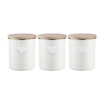 Typhoon Living Cream Tea, Coffee & Sugar Storage Canister Set