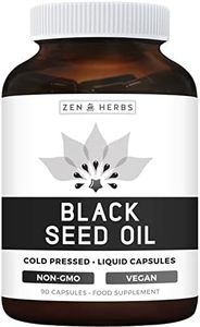 Black Seed Oil - 90 Softgel Capsules (Non-GMO & Vegetarian) Premium Cold Pressed Nigella Sativa Producing Pure Black Cumin Seed Oil with Vitamin E - 500mg