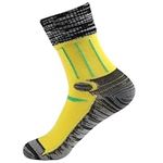 RANDY SUN Waterproof Hiking Socks for Men, Women's Cold Weather Socks Sports Lifestyle Crew Cut Socks Smell Free Skin Friendly Running Socks for Family Friends Co-workers,Yellow Black Grey M