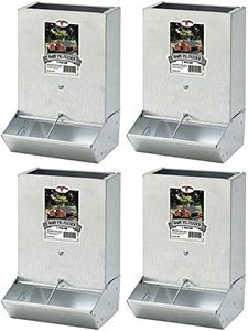 Little Giant BPF2 Heavy Duty Mountable or Freestanding 2 Hole Baby Piglet Livestock Multipurpose Trough Feeder, 7 Pound Capacity (4 Pack)