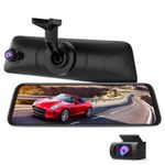 AUTO-VOX V5PRO OEM Look Rear View Mirror Camera with Neat Wiring, Anti-Glare Stream Media Mirror Dash Cam, 9.35'' Full Laminated Ultrathin Touch Screen, Dual 1080P Super Night Vision with Sensor